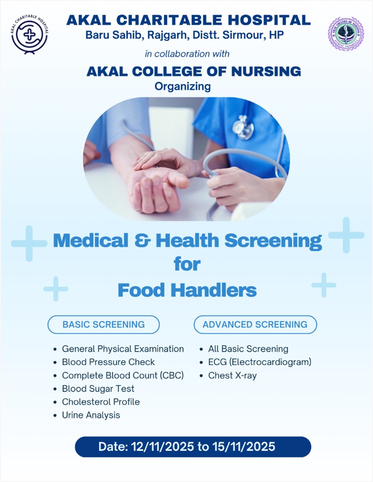 Medical & Health Screening For Food Handlers